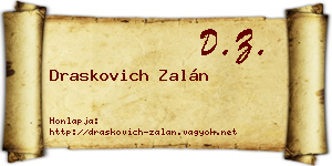 Draskovich Zalán névjegykártya