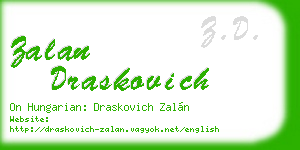zalan draskovich business card
